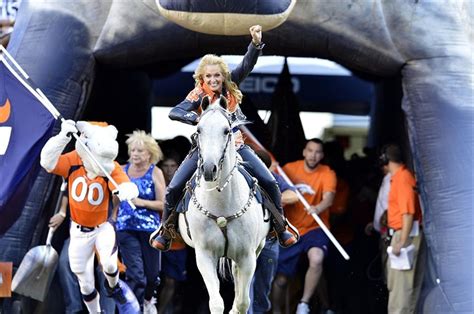Thunder the iconic mascot of the denver broncos